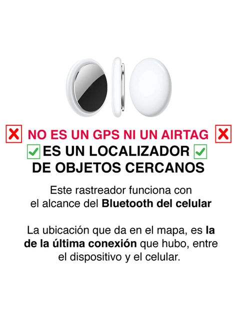 Localizador Bluetooth antipérdida llaves objetos	-2