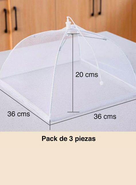 Malla Cubre Alimentos Para Cubrir Antimoscas X 3-3