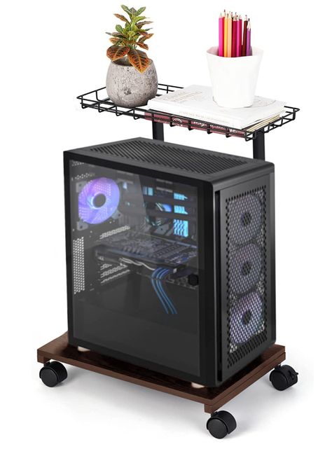 Mesa CPU soporte con ruedas móvil-5