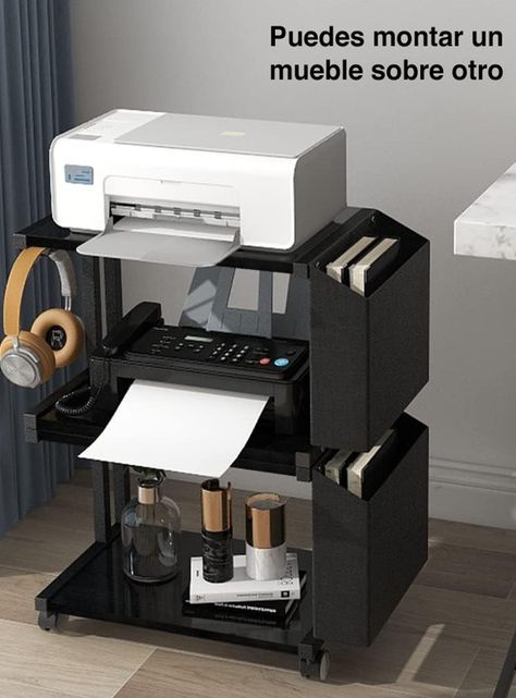Mueble para impresora mesa con ruedas -4