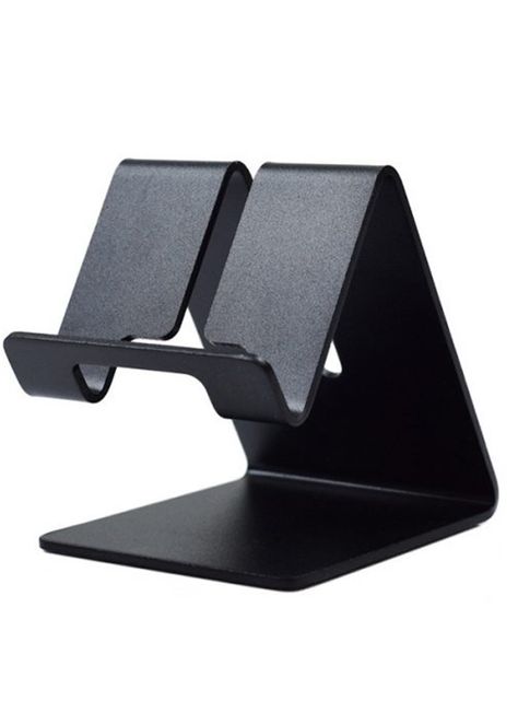 Soporte celular de escritorio aluminio negro-0