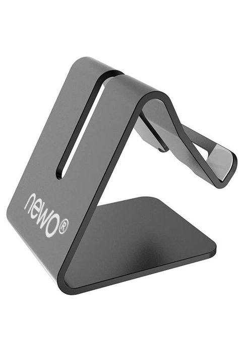 Soporte celular de escritorio aluminio negro-4