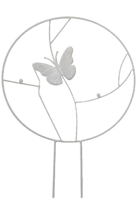 Soporte plantas trepadoras Mariposa Blanca	-0