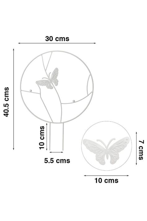 Soporte plantas trepadoras Mariposa Blanca	-5