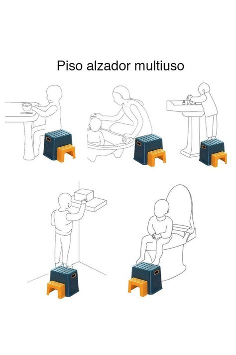 Piso Alzador Niños Baño Multiuso doble escalón 100KG-3