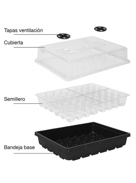  Almaciguera germinador semillas con tapa 48 celdas-1