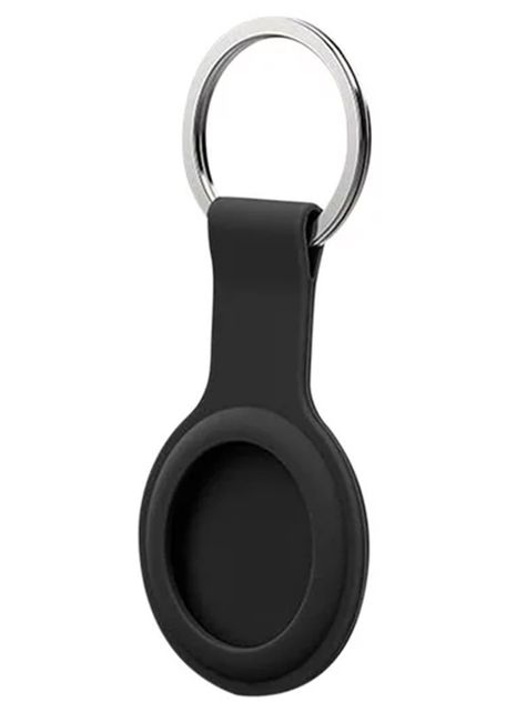 Funda Airtags llavero protector silicona negra-0