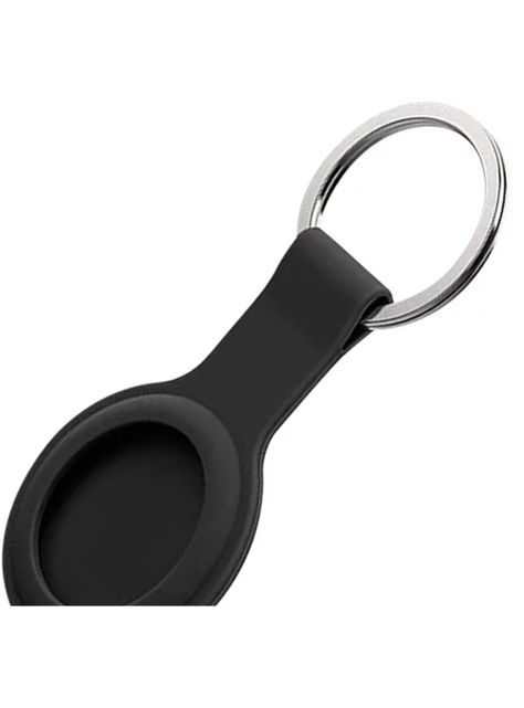 Funda Airtags llavero protector silicona negra-2