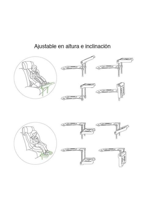 Apoya pies para silla de auto Niños Ajustable	-3