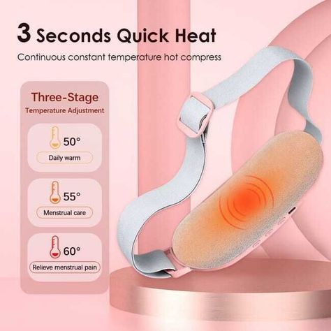 Masajeador - Almohadilla Térmica Portátil Recargable Cólicos Menstruales -3