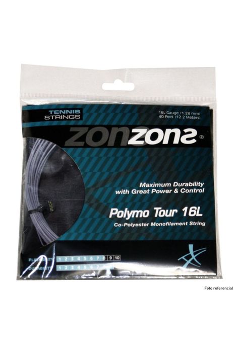 Set Cuerda Tenis Zons Polymo Tour 1.28 / 16L Plata-0