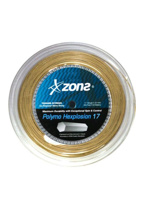 Rollo Cuerda Tenis Zons Polymo Hexplosion 1.28 120M Ambar-0