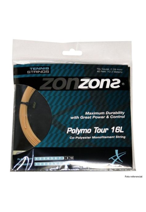 Set Cuerda Tenis Zons Polymo Tour 1.28 / 16L Oro-0