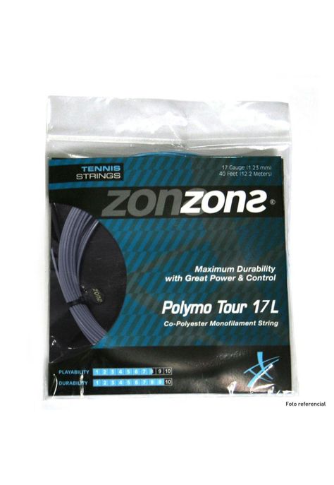Set Cuerda Tenis Zons Polymo Tour 1.23 / 17 Plata-0