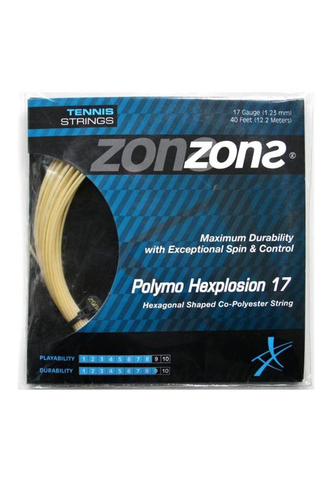 Set Cuerda Tenis Zons Polymo Hexplosion 1.23 Ámbar-0