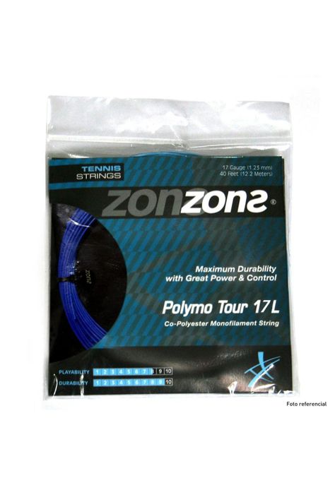 Set Cuerda Tenis Zons Polymo Tour 1.23 / 17 Azul Oscuro-0