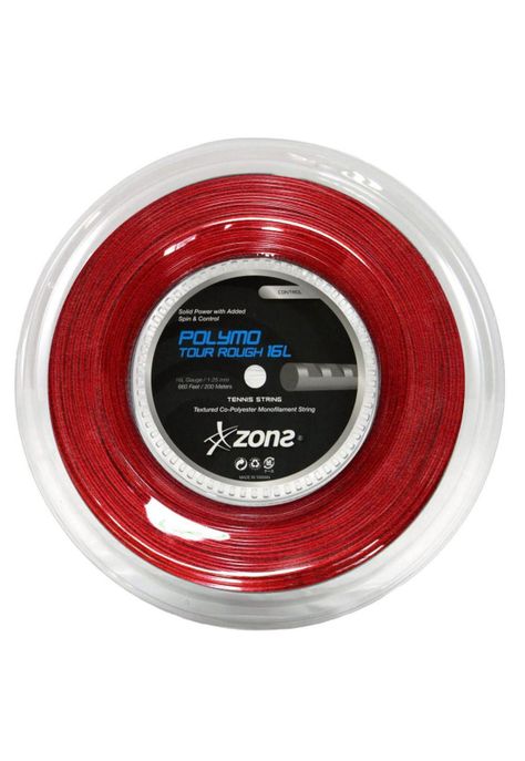Rollo Cuerda Tenis Zons Polymo Tour Rough 1.25 / 16L Rojo-0