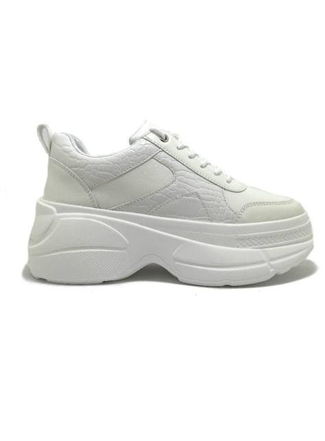 Zapatilla Plataforma Blanca Mujer Lula-0