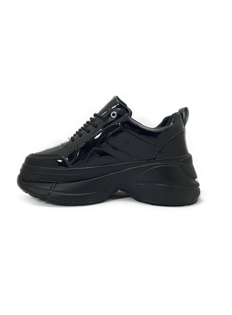 Zapatilla Plataforma Negro Charol Lula MININAS-2