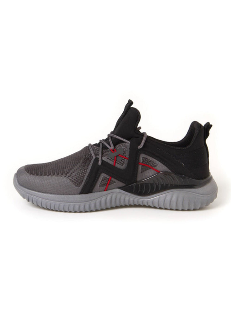ZAPATILLA DEPORTIVA HOMBRE GRIS NEGRO ROJO 9404.-1