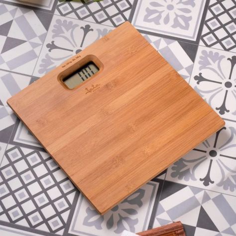 Elegante Pesa De Baño Fabricada En Bambú Natural Marca Jata-2