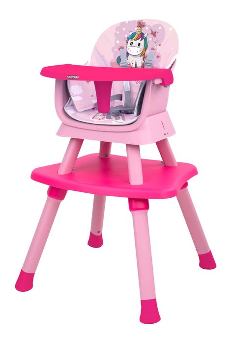 Silla de comer multifuncional 6 en 1 voyage  fucsia -0