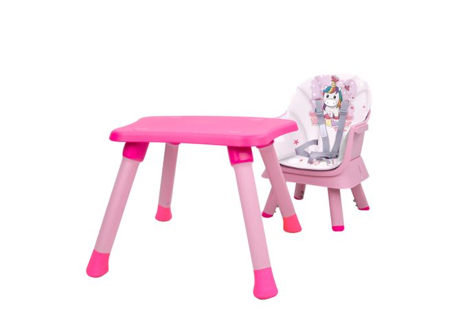 Silla de comer multifuncional 6 en 1 voyage  fucsia -1