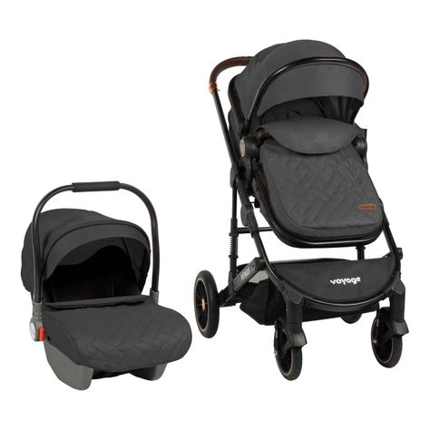 Coche Travel System Venus Black 2 en 1-0