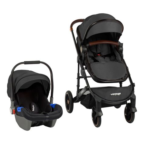 Coche Travel System Venus Black 2 en 1-1