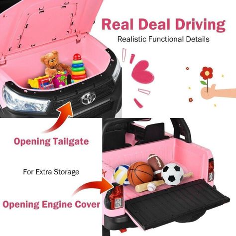 Auto Toyota Hilux Rugged X 12V Pink-6