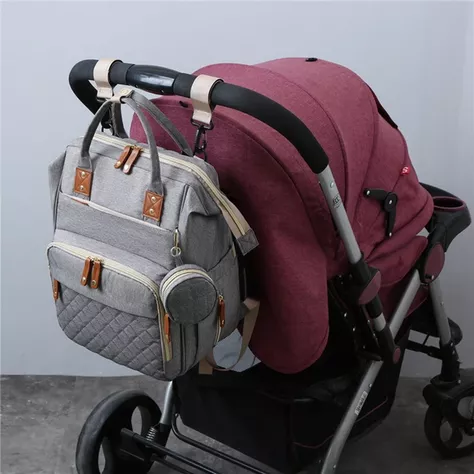 Mochila Pañalera Maternal 3 En 1 VOYAGE BLACK-4
