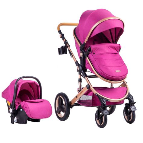 Coche Travel System Liberty Fucsia-0