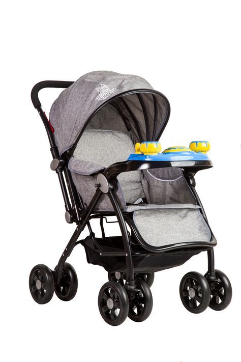 coche cuna con cambio de manillar con juguete musical-0