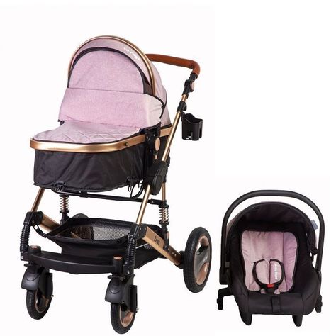 Coche Travel System Zeus Palo Rosa-0
