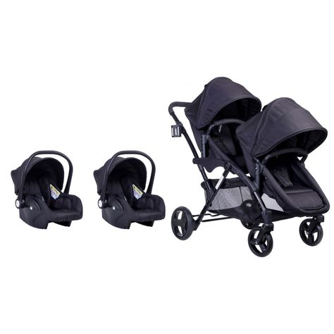 Coche Duo Travel System Géminis Black-0