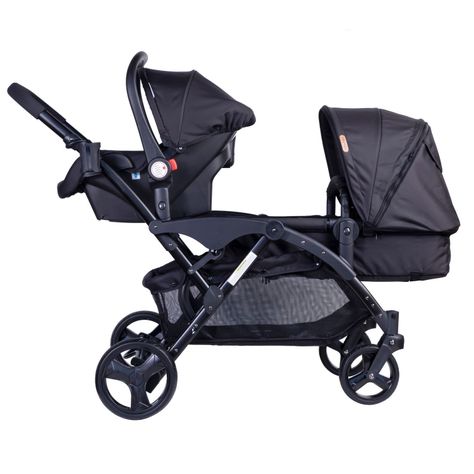 Coche Duo Travel System Géminis Black-3