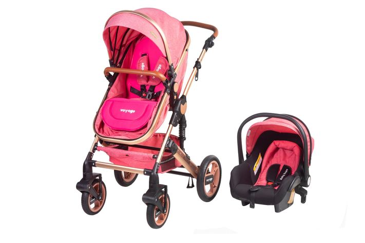 Coche Travel System Alemar Pink-1