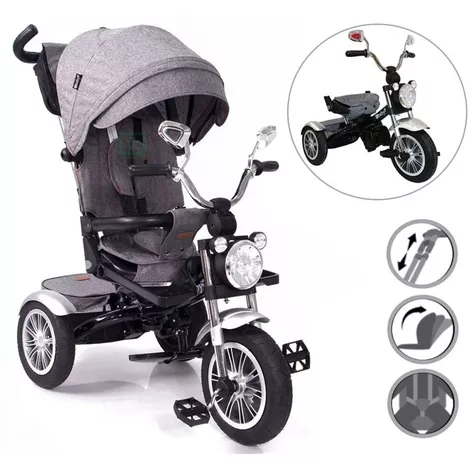 Triciclo multifuncional 360° voyage chopper red-6