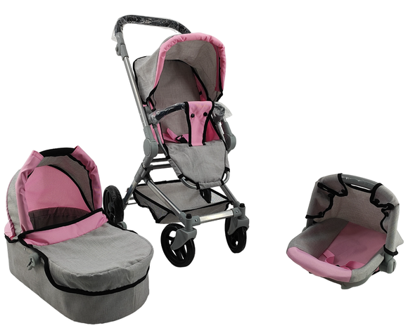 Coche Muñeca Formato Real Dalian Pink-1