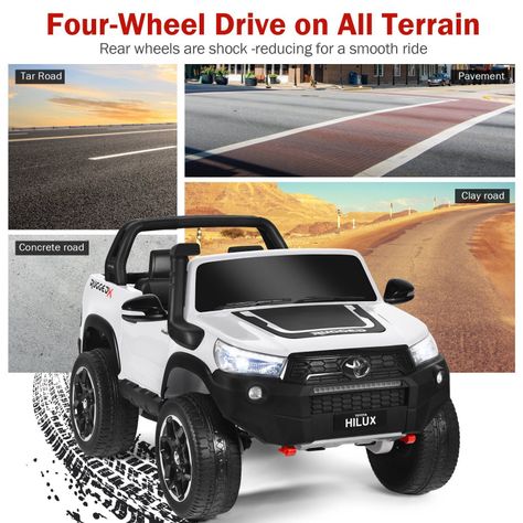 Auto Toyota Hilux Rugged X 12V White-3