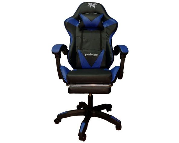 SILLA GAMER 730-5 AZUL ERGONOMICA RECLINABLE REPOSAPIES-2