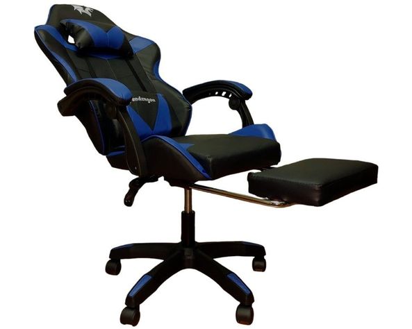 SILLA GAMER 730-5 AZUL ERGONOMICA RECLINABLE REPOSAPIES-4
