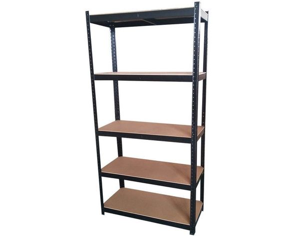ESTANTE METALICO NEGRO 180X90X40CM 5 REPISAS 875Kg-0