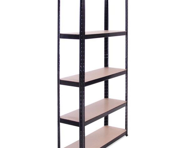ESTANTE METALICO NEGRO 180X90X40CM 5 REPISAS 875Kg-1