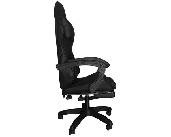 SILLA GAMER 730-5 NEGRA ERGONOMICA RECLINABLE REPOSAPIES-3