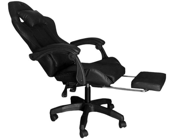 SILLA GAMER 730-5 NEGRA ERGONOMICA RECLINABLE REPOSAPIES-4