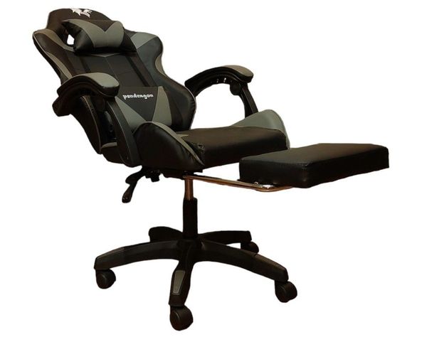 SILLA GAMER 730-5 GRIS ERGONOMICA RECLINABLE REPOSAPIES-3