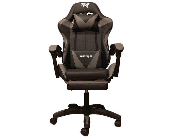 SILLA GAMER 730-5 GRIS ERGONOMICA RECLINABLE REPOSAPIES-1