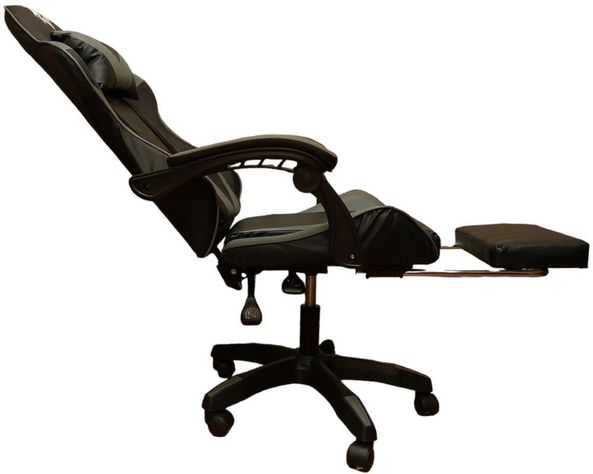 SILLA GAMER 730-5 GRIS ERGONOMICA RECLINABLE REPOSAPIES-4
