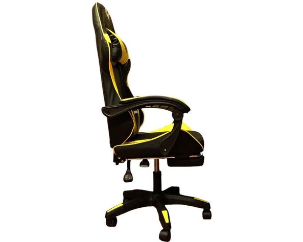 SILLA GAMER 730-5 AMARILLA ERGONOMICA RECLINABLE REPOSAPIES-3